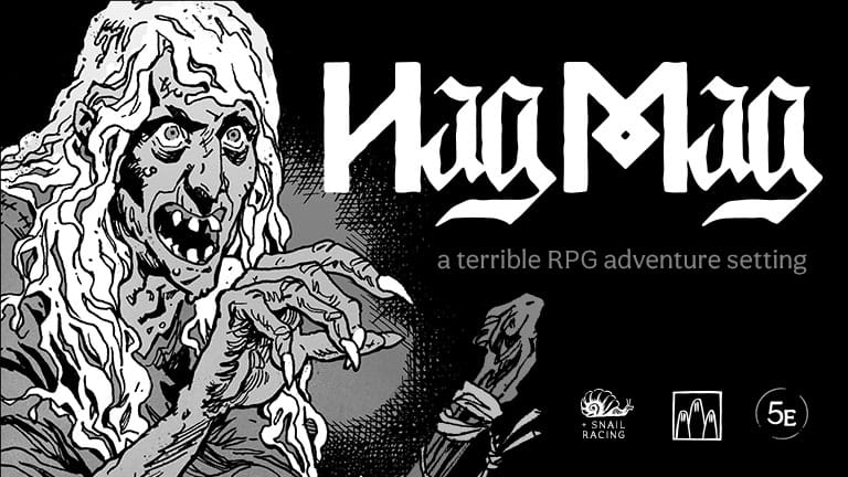 Hag Mag Banner with Scary Hag